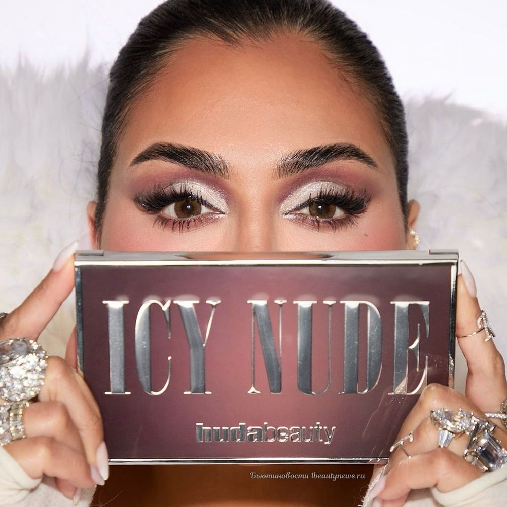 Huda Beauty Icy Nude Eyeshadow Palette Christmas Holiday 2024