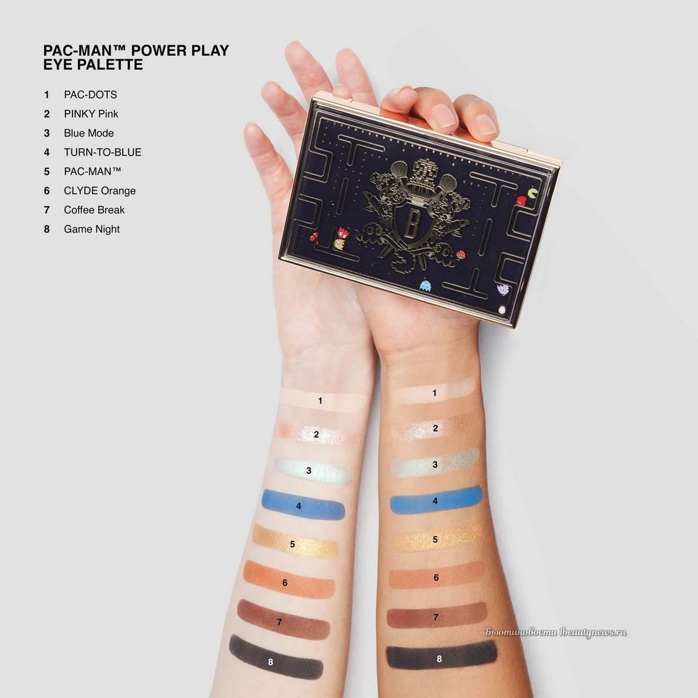 Bobbi Brown x Pac-Man Power Play Eye Palette - Swatches